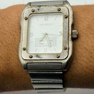 Vintage Silver Chevrolet Men’s Watch